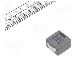 Power Inductor (SMD), 100 µH, 1.7 A, Wirewound, 3 A, 8.5mm x 8mm x 5mm