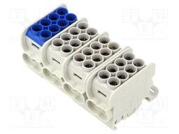 Splice terminal: distribution block; for DIN rail mounting