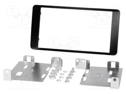 Radio mounting frame; Mitsubishi; 2 DIN; matt black