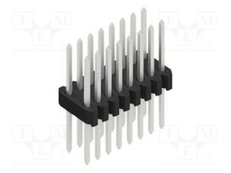 Connector: pin strips; pin header; male; PIN: 16; 1.27mm; THT; 2x8