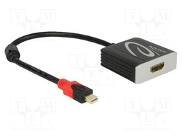 Adapter; HDMI socket,mini DisplayPort plug; 0.2m; black