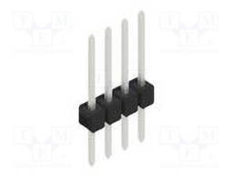 Connector: pin strips; pin header; male; PIN: 4; 2.54mm; THT; 1x4