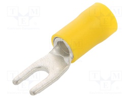 Tip: fork; M3,5; Ø: 3.7mm; 4÷6mm2; crimped; for cable; insulated