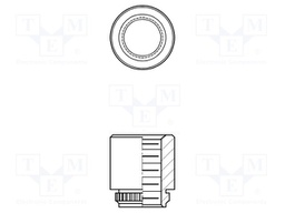 Screwed spacer sleeve; 4.75mm; Int.thread: UNC6-32; cylindrical