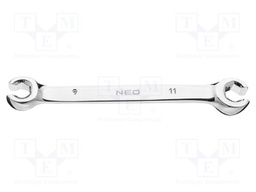 Wrench; flare nut wrench; 9mm,11mm; Chrom-vanadium steel