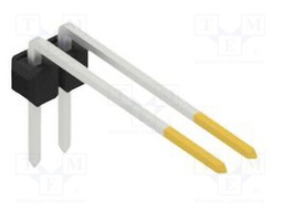 Connector: pin strips; pin header; male; PIN: 2; 2.54mm; THT; 1x2