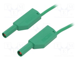 Test lead; PVC; 0.5m; green; 19A; 1kV; Cond.cross sec: 1mm2