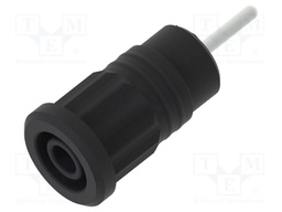 Connector: 4mm banana; socket; 36A; black; nickel plated; 35mm