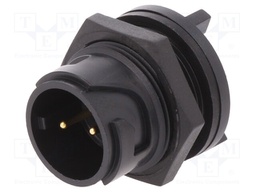 Connector: circular; socket; male; PIN: 2; Buccaneer 4000; THT; 10A