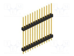 Connector: pin strips; pin header; male; PIN: 13; 2.54mm; THT; 1x13