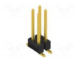 Connector: pin strips; pin header; male; PIN: 4; 2.54mm; SMT; 2x2