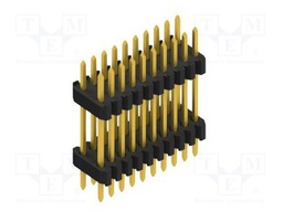 Connector: pin strips; pin header; male; PIN: 20; 1.27mm; THT; 2x10