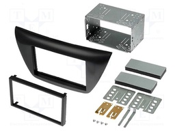 Radio mounting frame; Mitsubishi; 2 DIN; black