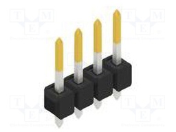Connector: pin strips; pin header; male; PIN: 4; 2.54mm; THT; 1x4