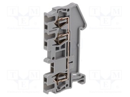 Splice terminal: rail; 0.08÷1.5mm2; ways: 1; terminals: 3; grey