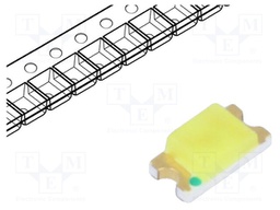 LED; SMD; 1206; white cold; 500mcd; 7000(typ)K; 140°; 20mA; 2.8÷3.6V