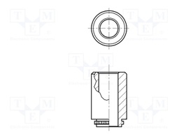Spacer sleeve; 12.7mm; cylindrical; stainless steel; Øint: 3.66mm