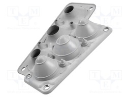 Multigate grommet; grey; Holes no: 7; -40÷100°C; UL94V-0; IP67