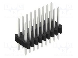 Connector: pin strips; pin header; male; PIN: 18; 1.27mm; THT; 2x9