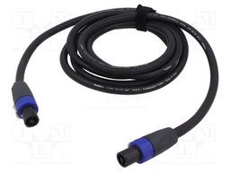 Cable; SpeakON female 4pin,both sides; 3m; black; Øcable: 9mm; PVC
