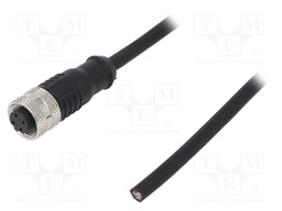 Plug; M12; PIN: 4; female; D code-Ethernet; IP65/IP67; 250V; 4A; 1m