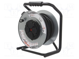 Extension lead; reel,with non-rotating sockets; Sockets: 4; 30m
