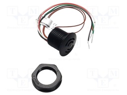 RFID reader; 8÷24V; single-wire,WIEGAND; Ø25x22mm; black; M20x1.5