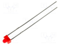LED; 1.8mm; red; 8÷15mcd; 70°; 2÷2.5V; Front: convex; 3.3x2.4mm
