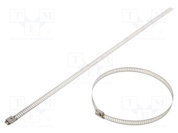 Cable tie; L: 300mm; W: 7mm; stainless steel AISI 304; 445N