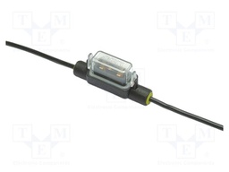 Black; on cable; Leads: leads x2; Fuse acces: fuse holder