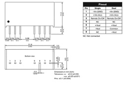 Converter: DC/DC; 4W; Uin: 18÷75V; Uout: 15VDC; Uout2: -15VDC; SIP8