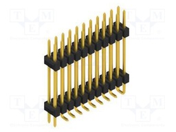 Connector: pin strips; pin header; male; PIN: 22; 2.54mm; SMT; 2x11
