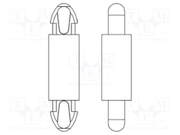 PCB distance; polyamide 66; L: 5mm; latch/latch; Colour: black