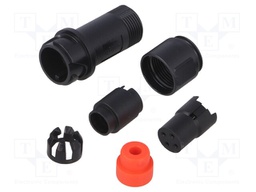 Connector: circular; plug; female; PIN: 4; w/o contacts; for cable