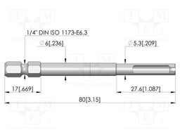 Tool: mounting tool; 3.6mm; BIT-GKS