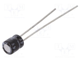 Capacitor: electrolytic; THT; 47uF; 4VDC; Ø4x5mm; Pitch: 1.5mm; ±20%