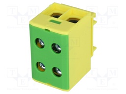 Splice terminal: rail; 1.5÷50mm2; ways: 1; terminals: 4; Width: 30mm