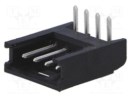 Socket; wire-board; male; AMPMODU MOD II; 2.54mm; PIN: 4; THT
