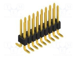 Connector: pin strips; pin header; male; PIN: 18; 1.27mm; SMT; 2x9