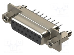 Connector: D-Sub; PIN: 15; socket; female; straight; THT; MHDD
