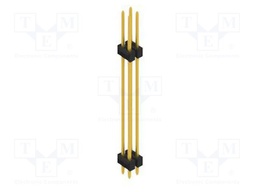 Connector: pin strips; pin header; male; PIN: 4; 2.54mm; THT; 2x2