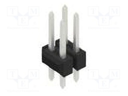 Connector: pin strips; pin header; male; PIN: 4; 2.54mm; THT; 2x2
