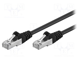 Patch cord; F/UTP; 5e; stranded; CCA; PVC; black; 7.5m; 26AWG