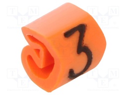 Markers for cables and wires; 1.3÷3mm; PVC; -30÷80°C; leaded