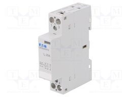 Contactor: 2-pole installation; NO x2; 12VAC; 20A; DIN; CR20
