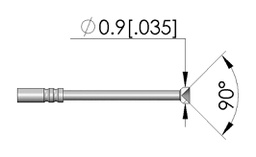 Test needle; Operational spring compression: 4.3mm; 2A; Ø: 0.9mm