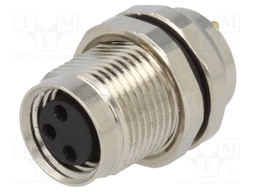 Connector: M8; female; PIN: 3; straight; for panel mounting; socket