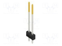 Connector: pin strips; pin header; male; PIN: 2; 2.54mm; THT; 2x1