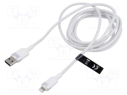 Cable; Apple Lightning plug,USB A socket; nickel plated; 2m