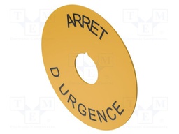 Description label; 22mm; OptoHiT; yellow; 60mm; plastic